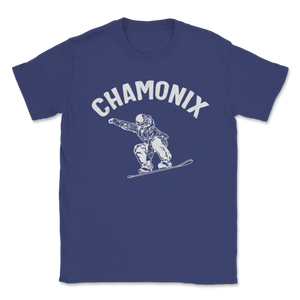 Chamonix Snowboarding France Ski Winter Snowboard Men Unisex T-Shirt