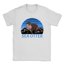 Load image into Gallery viewer, Sea Otter Vintage Retro Sunset 70s Silhouette Animal Unisex T-Shirt
