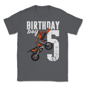 5th Birthday Party Boy 5 Years Old Dirt Bike Party Unisex T-Shirt