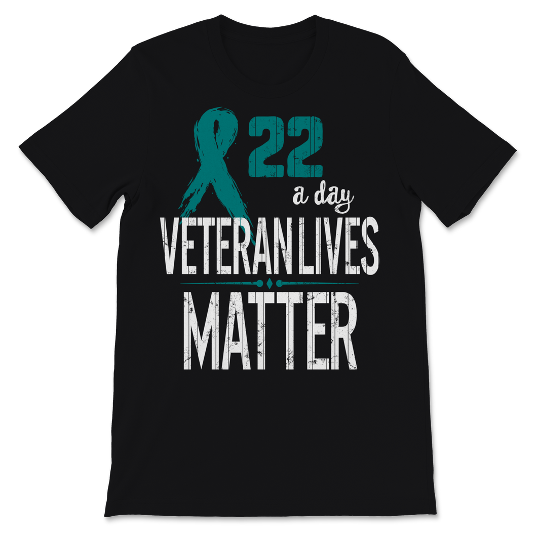 22 a Day Veteran Lives Matter Retro USA American Flag Unisex T-Shirt