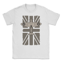 Load image into Gallery viewer, Spitfire UK Flag Mk.1 Lancaster Bomber Spitfire RAF Unisex T-Shirt
