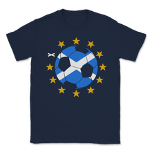 Load image into Gallery viewer, Scotland Soccer Ball IndyRef2 Scottish Independence Unisex T-Shirt
