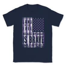 Load image into Gallery viewer, Military Child Month April Awareness Ribbon Purple Up Unisex T-Shirt
