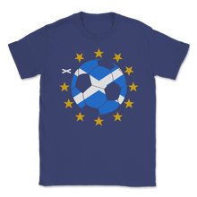Load image into Gallery viewer, Scotland Soccer Ball IndyRef2 Scottish Independence Unisex T-Shirt
