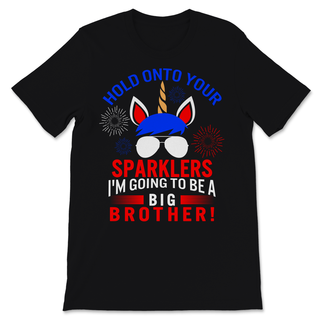 Big Brother Sparkler Cute Unicorn 4th of July Unisex T-Shirt