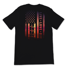 Load image into Gallery viewer, DSP Live Love USA American Flag Direct Support Unisex T-Shirt
