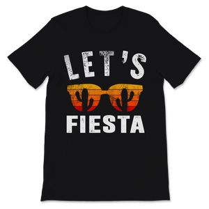 Cinco De Mayo Let's Fiesta Vintage Sunglasses Cactus Unisex T-Shirt