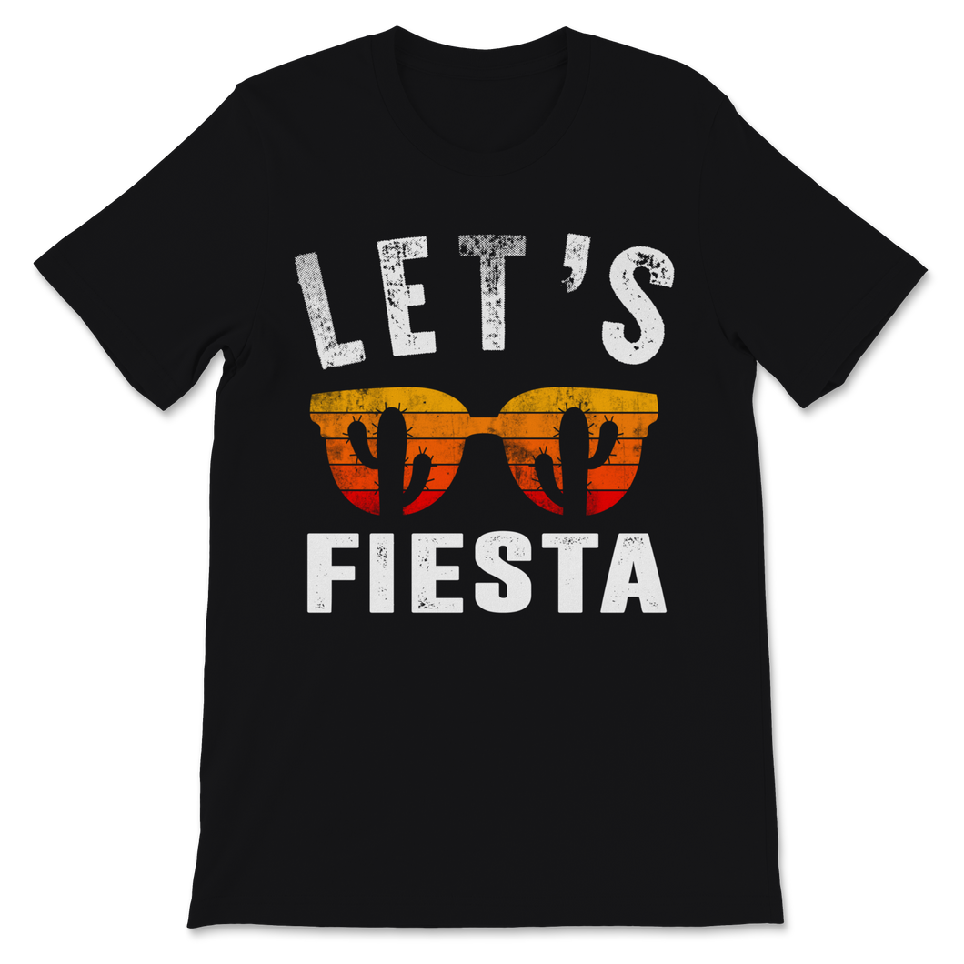 Cinco De Mayo Let's Fiesta Vintage Sunglasses Cactus Unisex T-Shirt