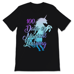 100th Day Of School Shirt For Girls Cute Unicorn 100 Unisex T-Shirt