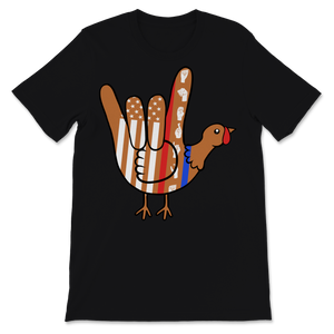 American Sign Language I Love You Thanksgiving Turkey Unisex T-Shirt