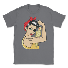 Load image into Gallery viewer, Cockatiel Bird Lady Strong Woman Birb Parrot Cute Unisex T-Shirt
