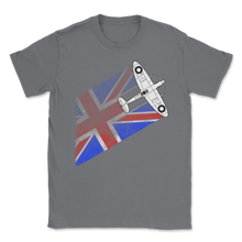 Load image into Gallery viewer, Spitfire UK Flag Mk.1 RAF British WWII Supermarine Unisex T-Shirt
