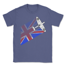 Load image into Gallery viewer, Spitfire UK Flag Mk.1 RAF British WWII Supermarine Unisex T-Shirt
