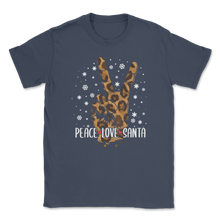 Load image into Gallery viewer, Peace Love and Santa Christmas Leopard Trendy Print Unisex T-Shirt
