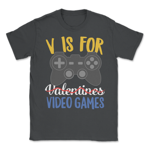Single Video Gamer V Not for Valentines Day Kids Boys Unisex T-Shirt