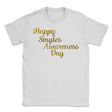 Load image into Gallery viewer, Gold Happy Singles Awareness Day Stars Celebration Unisex T-Shirt
