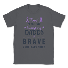 Load image into Gallery viewer, Military Child Awareness Month Purple Up Ribbon Land Unisex T-Shirt
