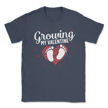 Load image into Gallery viewer, Growing My Valentine Pregnancy Announcement  Love Baby Unisex T-Shirt
