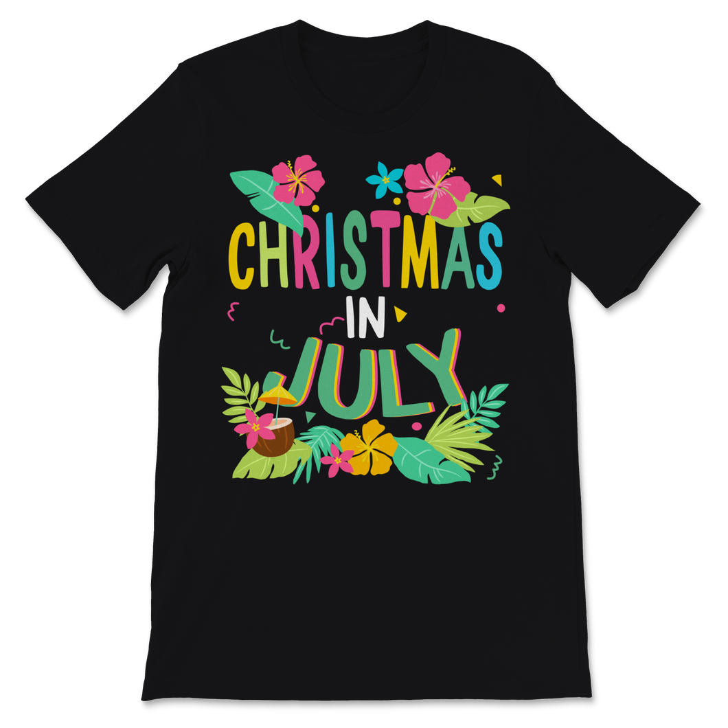 Christmas In July Xmas Hawaii Hawaiian Flower Beach Unisex T-Shirt