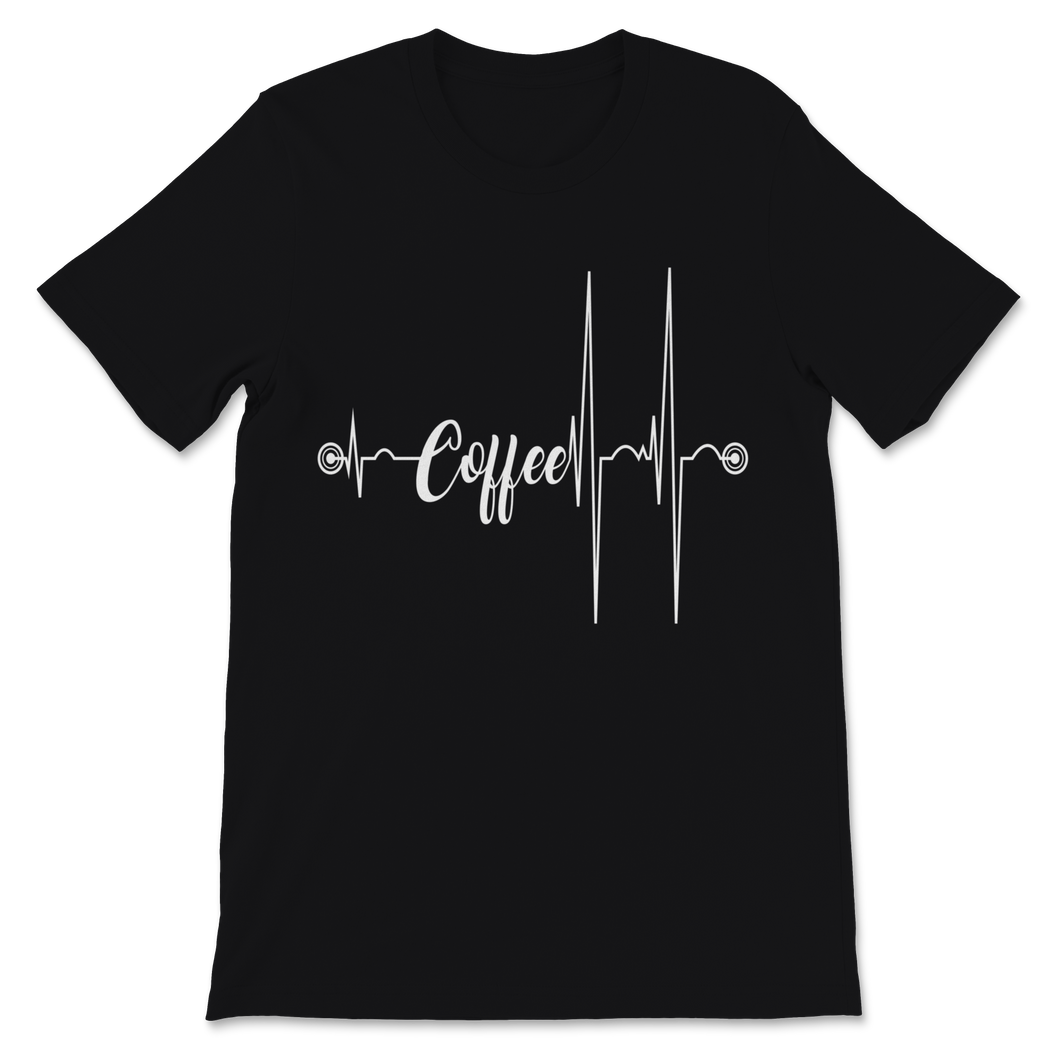 Coffee Heartbeat Shirt Coffee Life Line Funny Caffeine Unisex T-Shirt