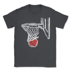 Basketball Valentines Day Love Cute Heart Basket Hoops Unisex T-Shirt