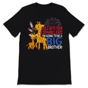 Big Brother Sparkler Cute Giraffe 4th of July Unisex T-Shirt