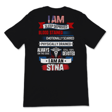 Load image into Gallery viewer, STNA Blood Stained USA American Flag State Tested Unisex T-Shirt
