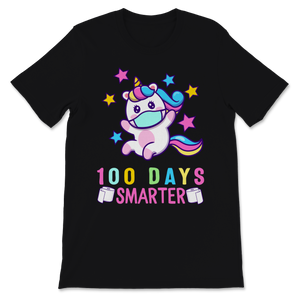 100th Day Of School Shirt For Girls Cute Unicorn 100 Unisex T-Shirt