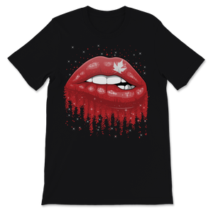 Canada Day Kiss Me I'm Canadian Lips Tongue Red Unisex T-Shirt