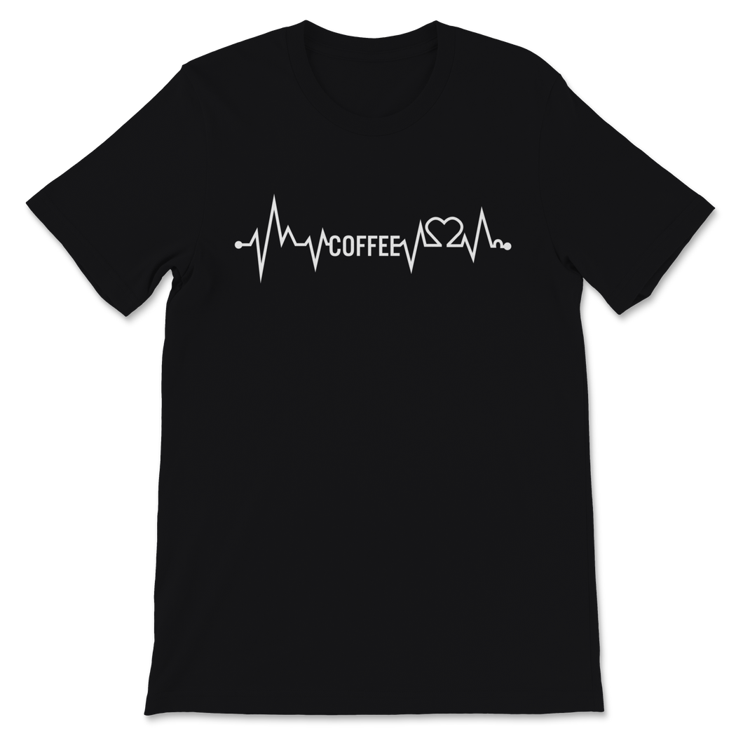 Coffee Heartbeat Shirt Coffee Life Line Funny Caffeine Unisex T-Shirt