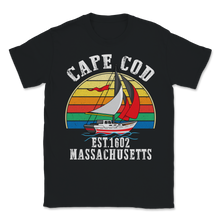 Load image into Gallery viewer, Cape Cod EST 1602 Massachusetts MA Vintage Sunset Unisex T-Shirt
