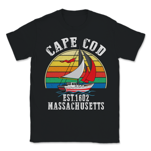 Cape Cod EST 1602 Massachusetts MA Vintage Sunset Unisex T-Shirt