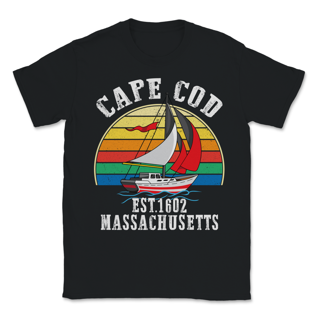 Cape Cod EST 1602 Massachusetts MA Vintage Sunset Unisex T-Shirt
