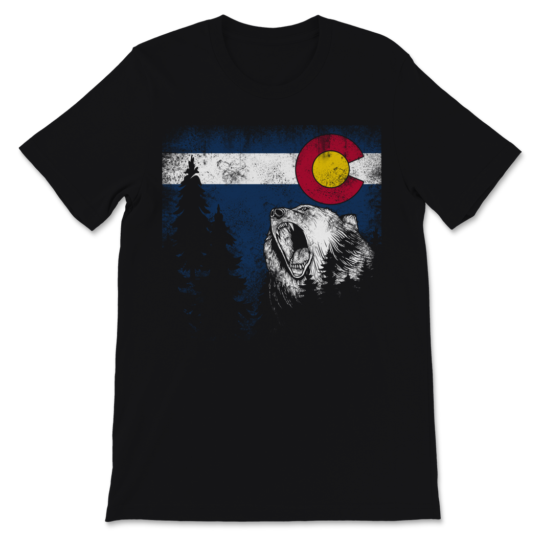Colorado State Flag Bear Colorado Day Mountains Denver Unisex T-Shirt