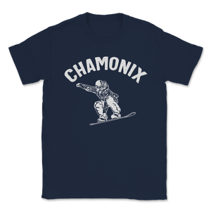 Chamonix Snowboarding France Ski Winter Snowboard Men Unisex T-Shirt