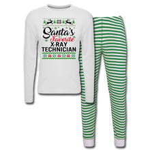 Load image into Gallery viewer, Green X-Ray Pajama Set - white/green stripe

